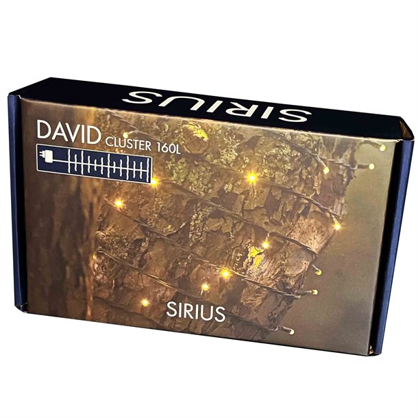 Sirius David lyskæde med 160 LED\'er på 2 meter + 5 meter forlængerledning